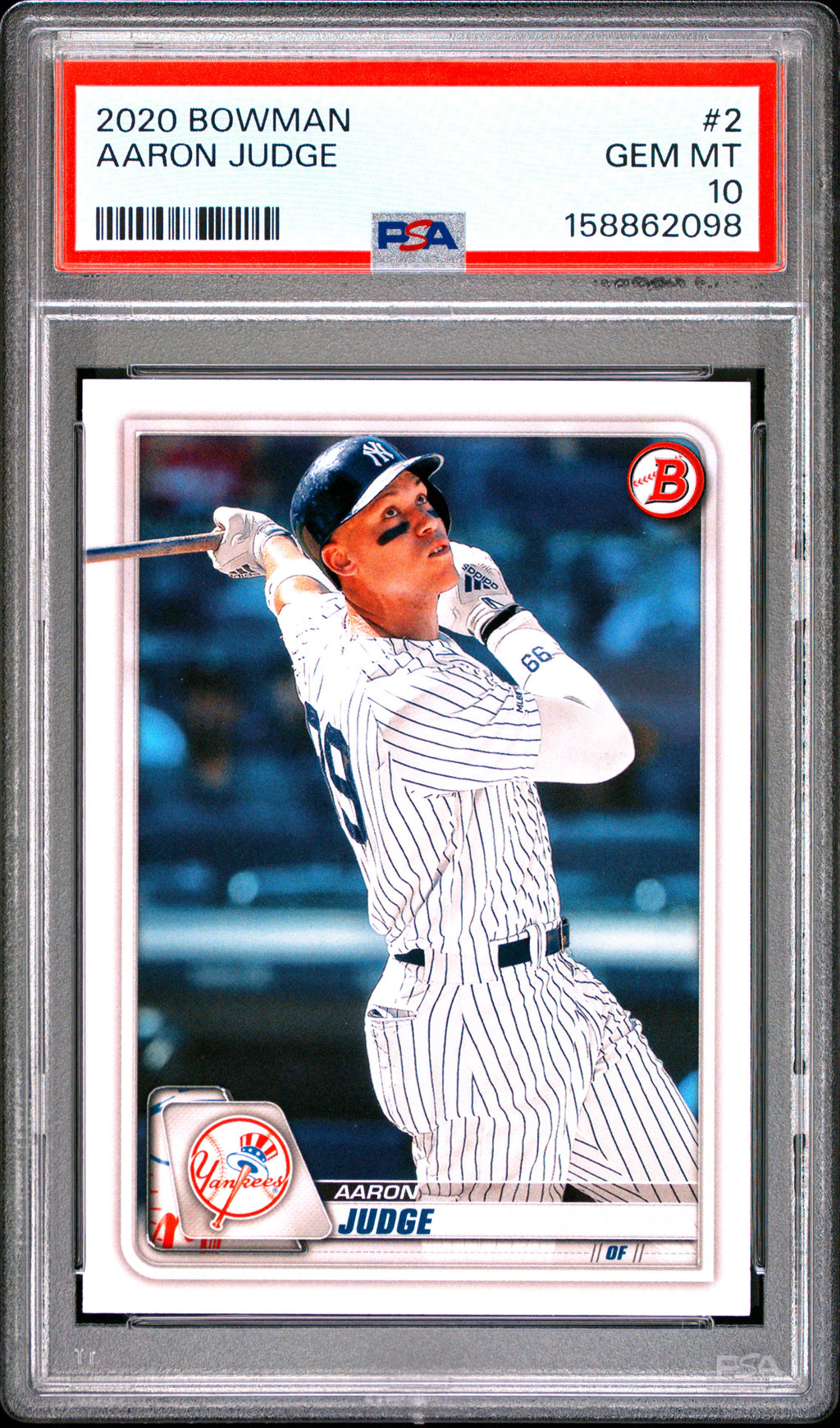 2020 Bowman #2 Aaron Judge PSA 10