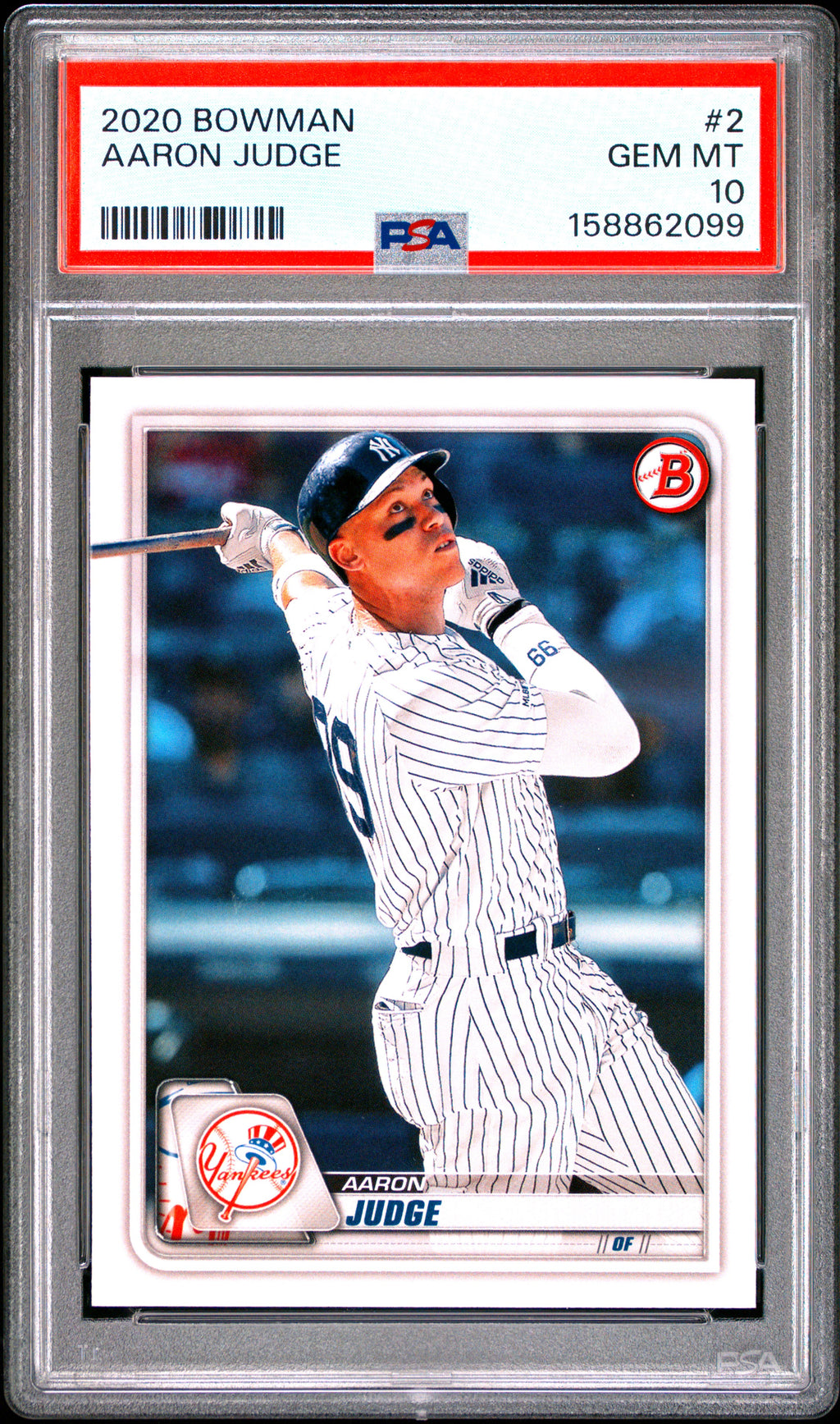 2020 Bowman #2 Aaron Judge PSA 10