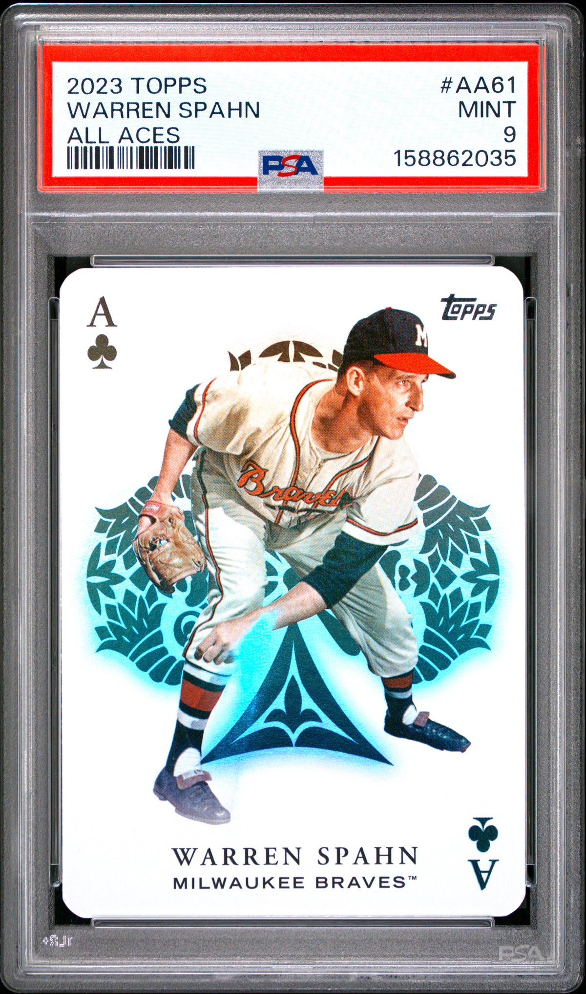 2023 Topps All Aces #AA61 Warren Spahn Update PSA 9