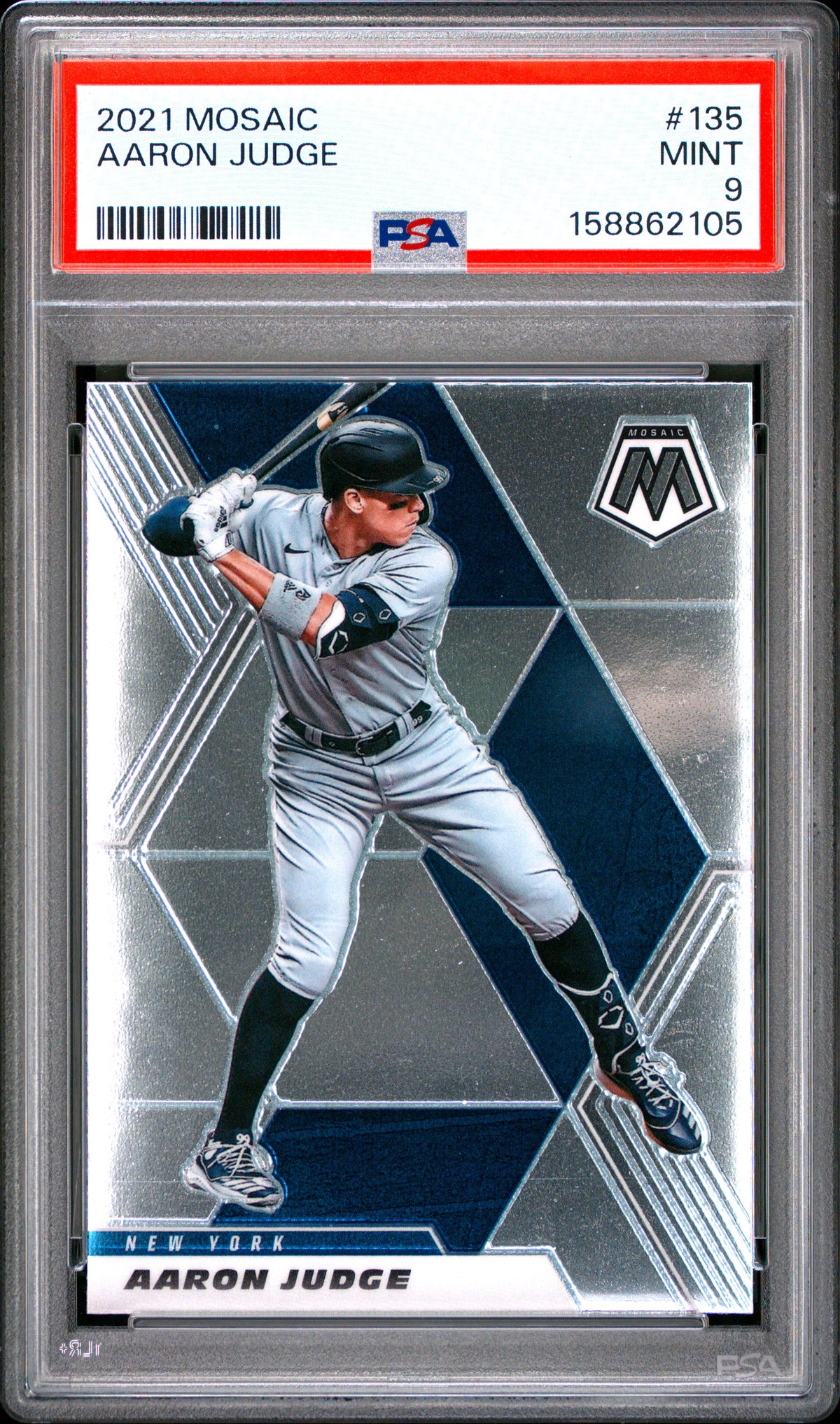 2021 Panini Mosaic #135 Aaron Judge PSA 9