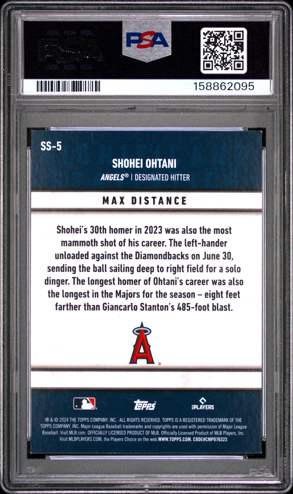 2024 Topps Significant Statistics #SS5 Shohei Ohtani PSA 6