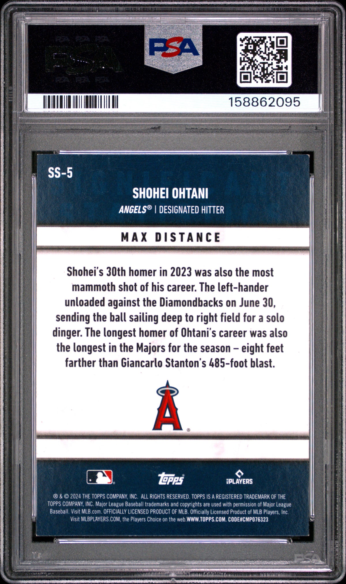2024 Topps Significant Statistics #SS5 Shohei Ohtani PSA 6