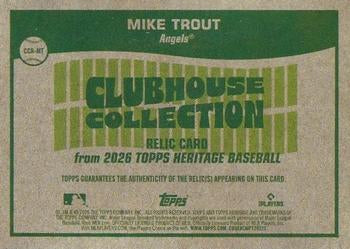 2026 Topps Heritage #CCR-MT Mike Trout Clubhouse Collection Relics
