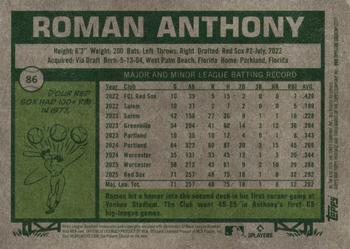 2026 Topps Heritage #86 Roman Anthony Dark Gray