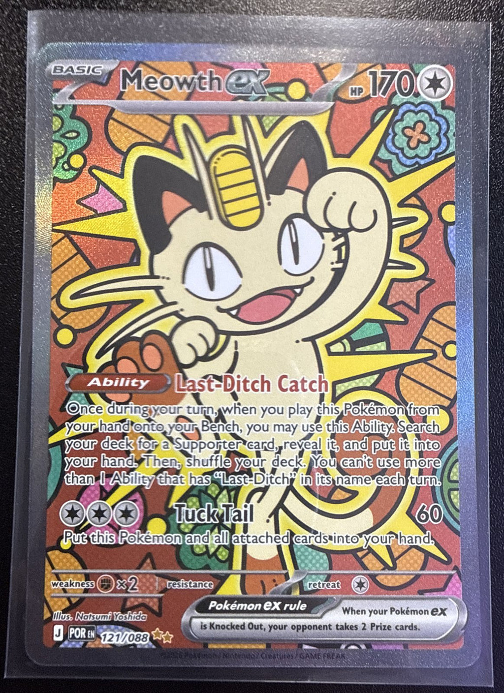 2026 Pokemon Perfect Order Meowth ex 121/088 Special Illustration Rare