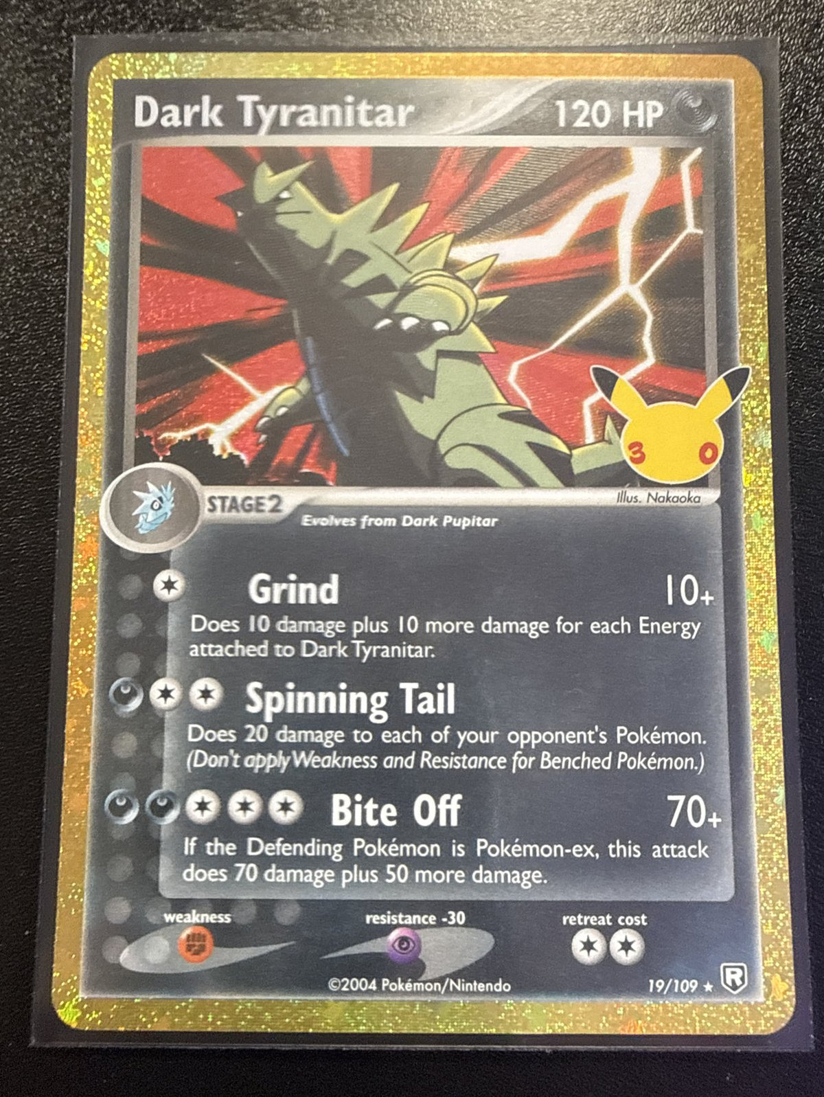 2026 Pokemon 30th Celebration Classic Collection Dark Tyranitar 19/109 Holo