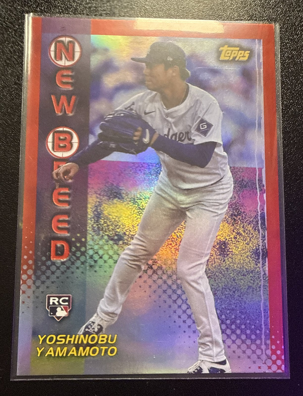 2024 Topps Archives Yoshinobu Yamamoto New Breed Red Foil #01/25 RC Dodgers