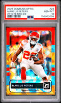 2025 Donruss Optic 2015 Retro #22 Marcus Peters Ice #17/55 PSA 10