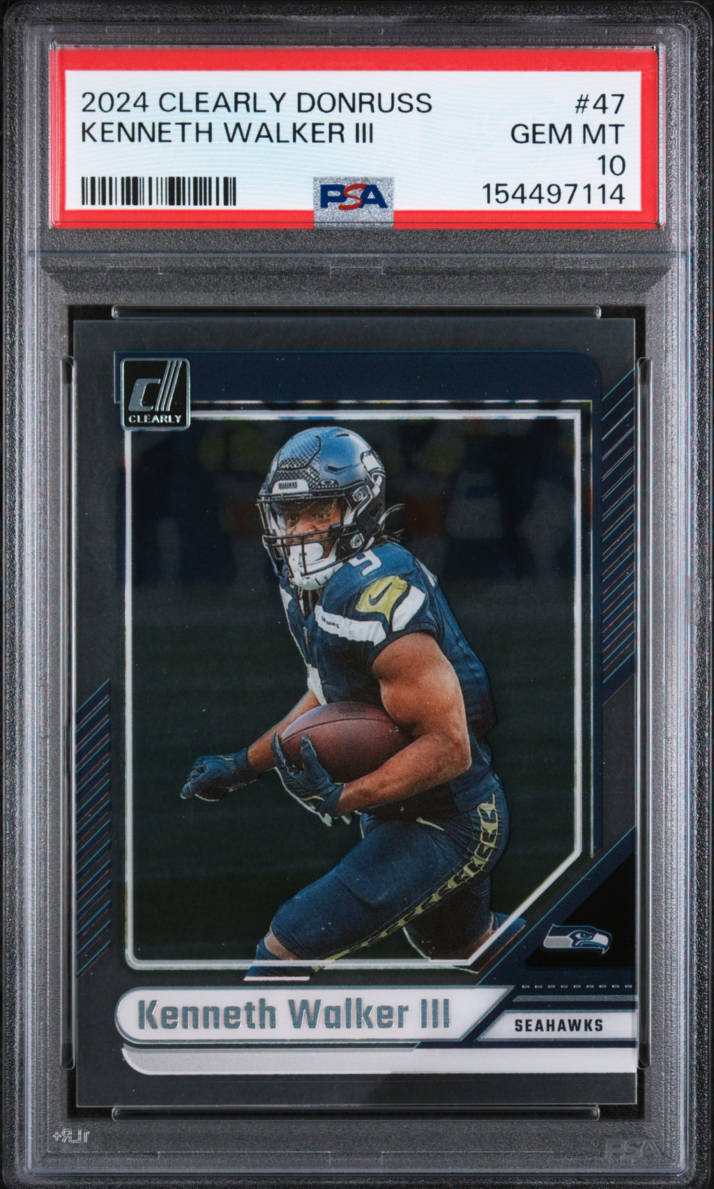2024 Clearly Donruss #47 Kenneth Walker III PSA 10