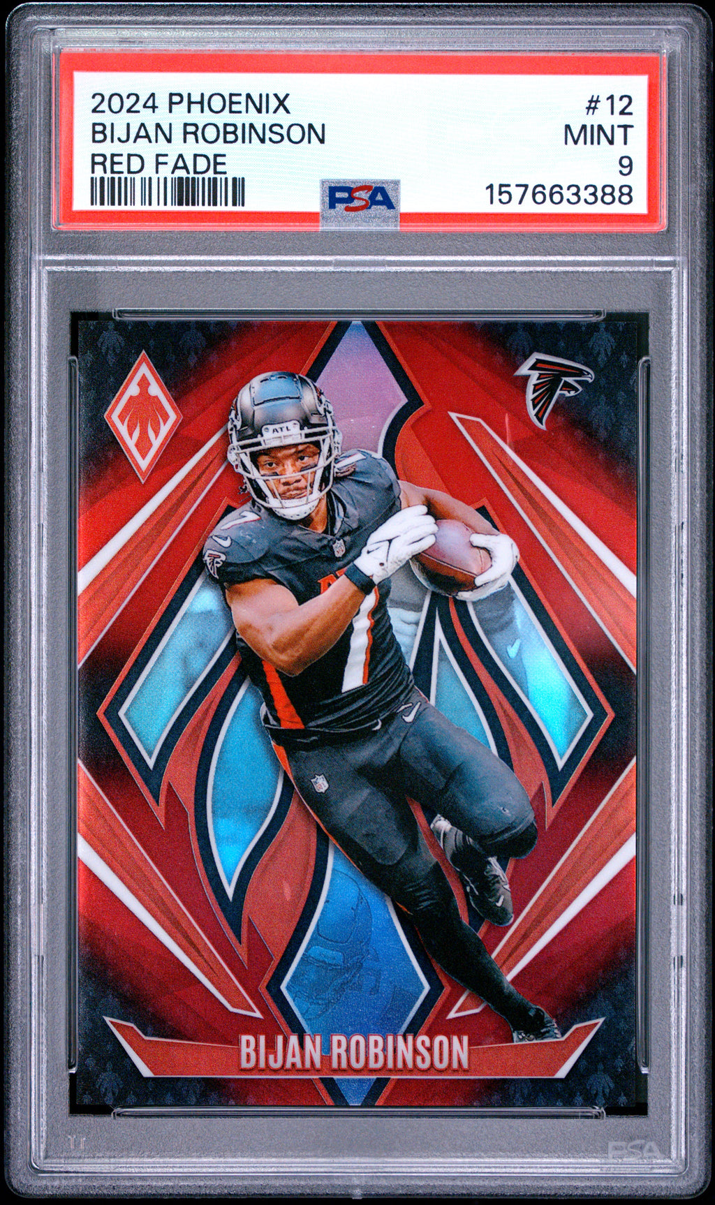 2024 Panini Phoenix #12 Bijan Robinson Red Fade #274/299 PSA 9