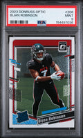 2023 Donruss Optic #206 Bijan Robinson Rated Rookie RC PSA 9