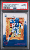 2020 Chronicles Gridiron Kings #GK-12 Jonathan Taylor RC Pink PSA 10