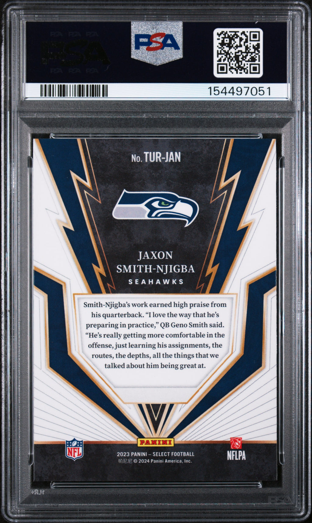 2023 Select Turbocharged #TUR-JAN Jaxon Smith-Njigba RC PSA 10