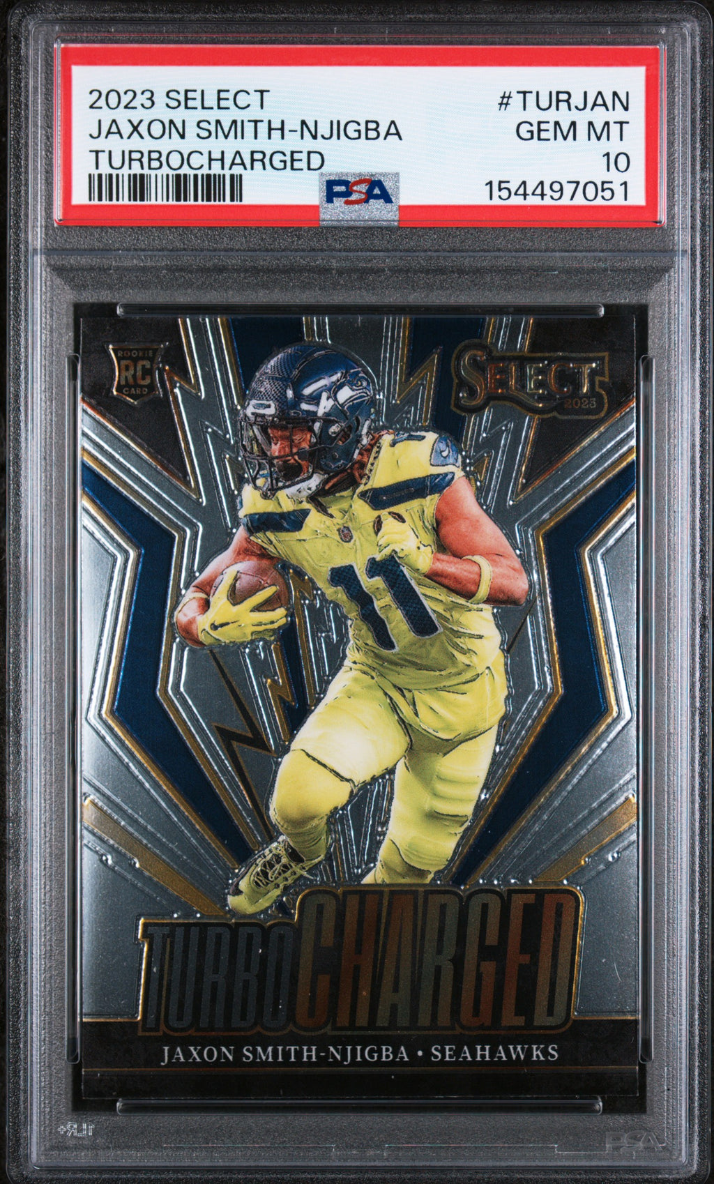 2023 Select Turbocharged #TUR-JAN Jaxon Smith-Njigba RC PSA 10
