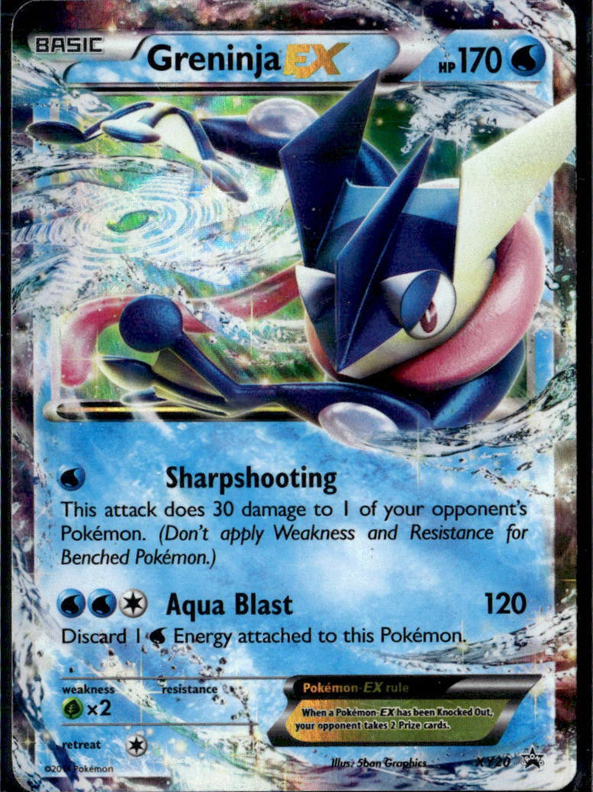 Pokemon XY Black Star Promo Greninja EX XY20 Holo LP