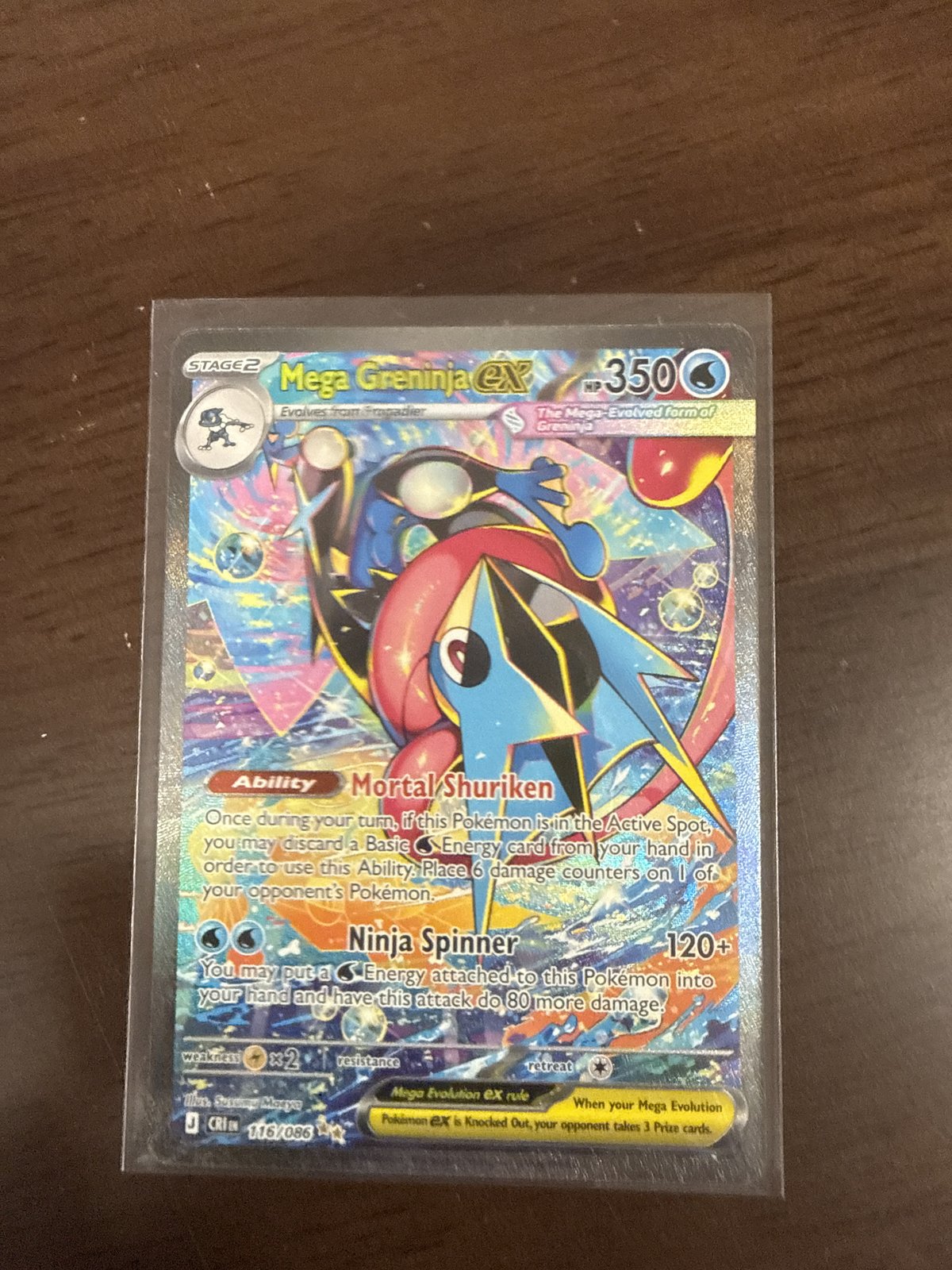 2026 Pokemon Chaos Rising Mega Greninja ex 116/086 Special Illustration Rare NM