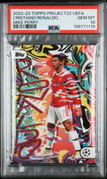 2022 Topps Project22 Uefa Cristiano Ronaldo Mike Perry PSA 10