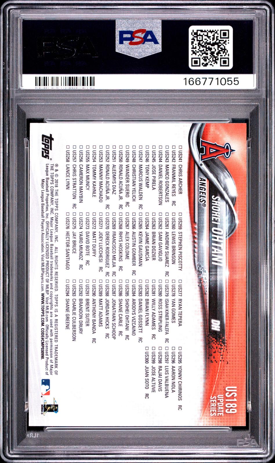 2018 Topps Update #US189 Shohei Ohtani PSA 9