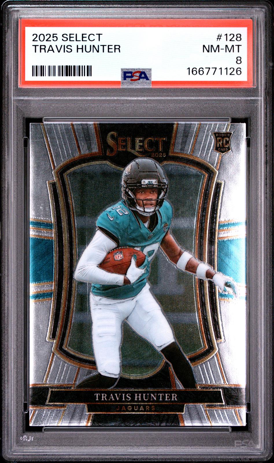 2025 Panini Select #128 Travis Hunter PSA 8