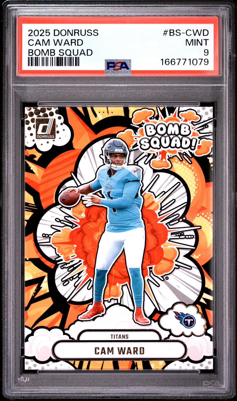 2025 Panini Donruss Bomb Squad #BS-CWD Cam Ward PSA 9