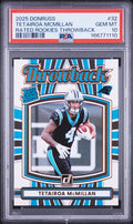 2025 Panini Donruss Rated Rookies Throwback #32 Tetairoa Mcmillan PSA 10