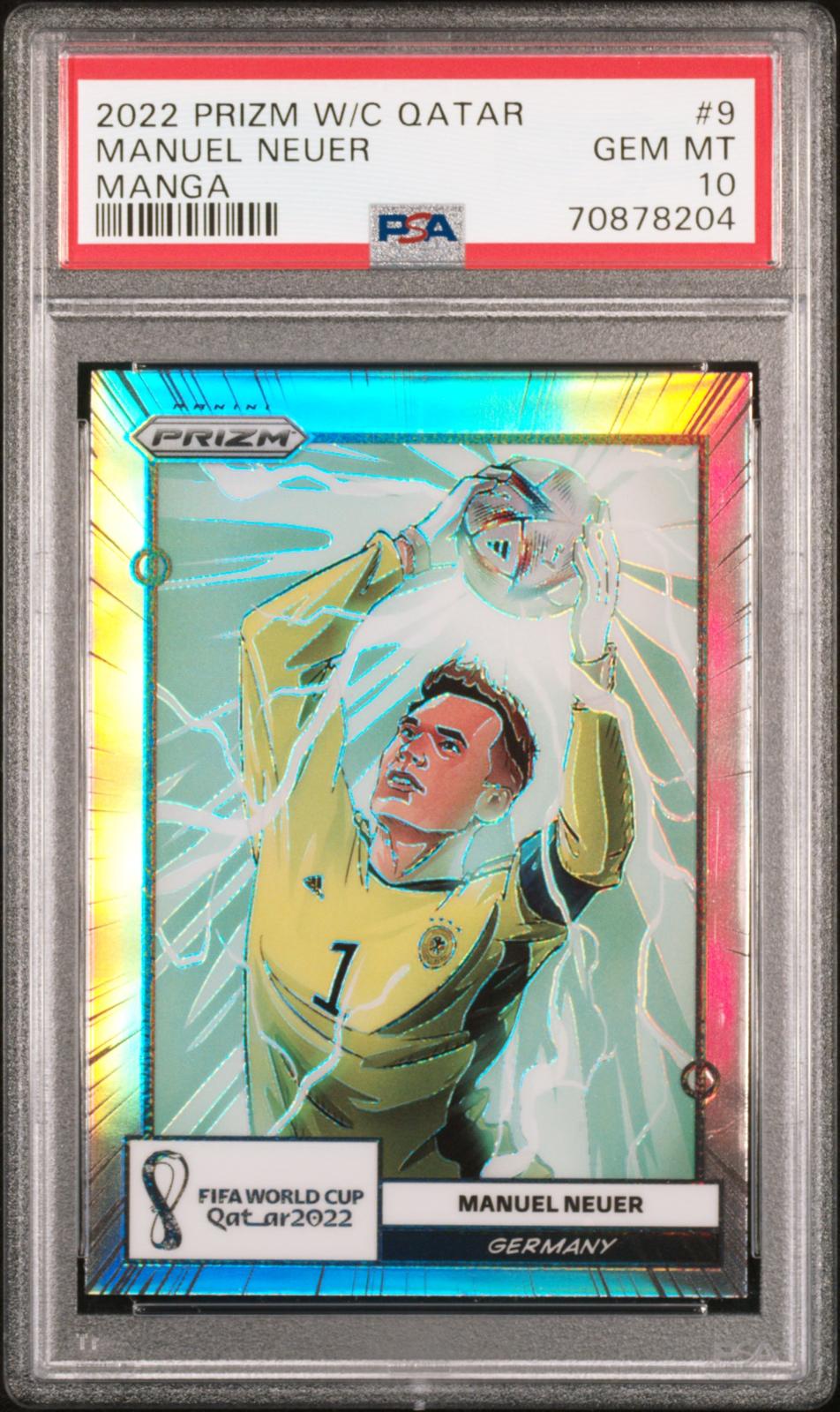 2022 Panini Prizm World Cup Qatar Manga #9 Manuel Neuer Manga PSA 10
