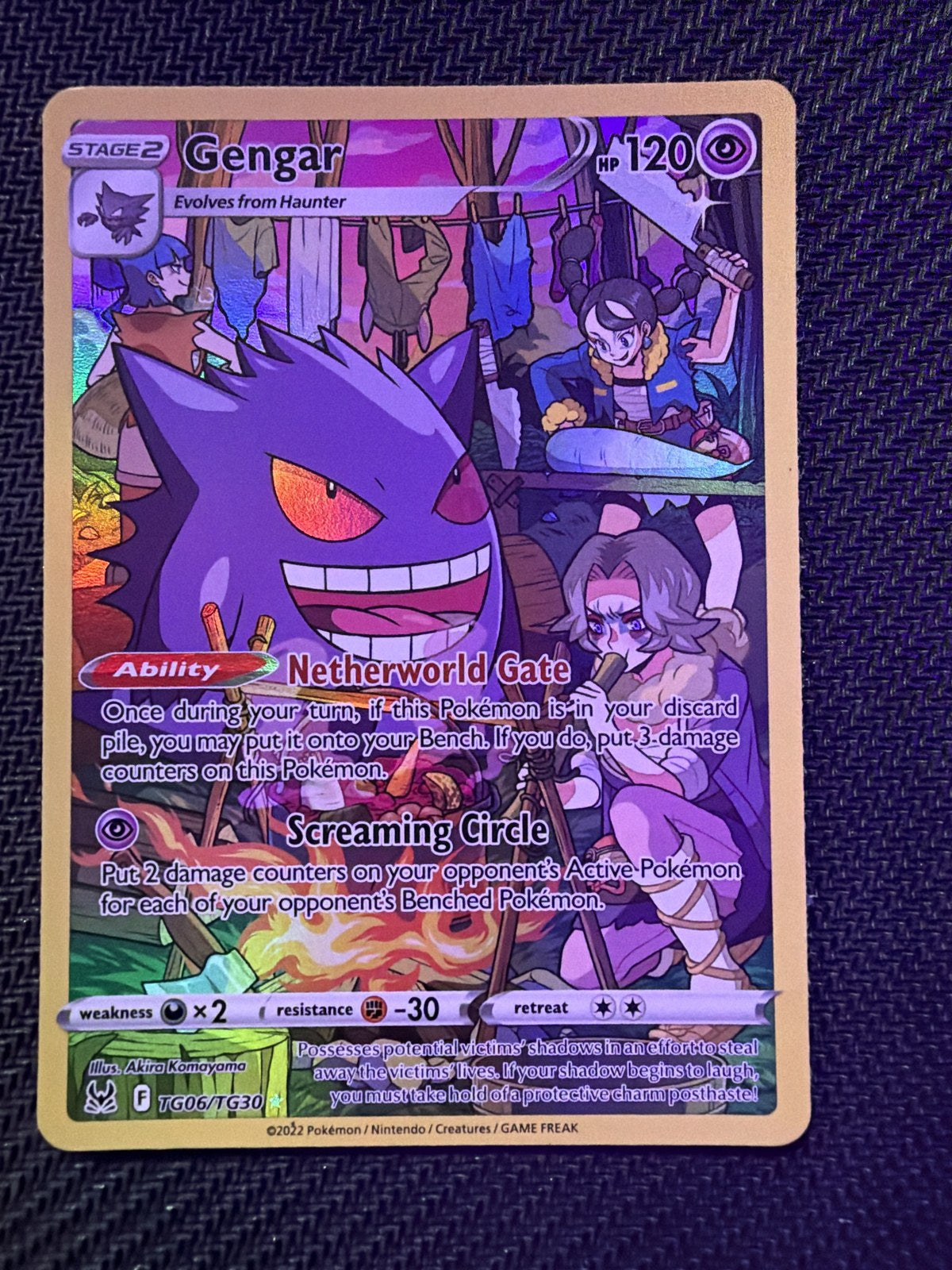 2022 Pokemon Lost Origin Trainer Gallery Gengar TG06/TG30