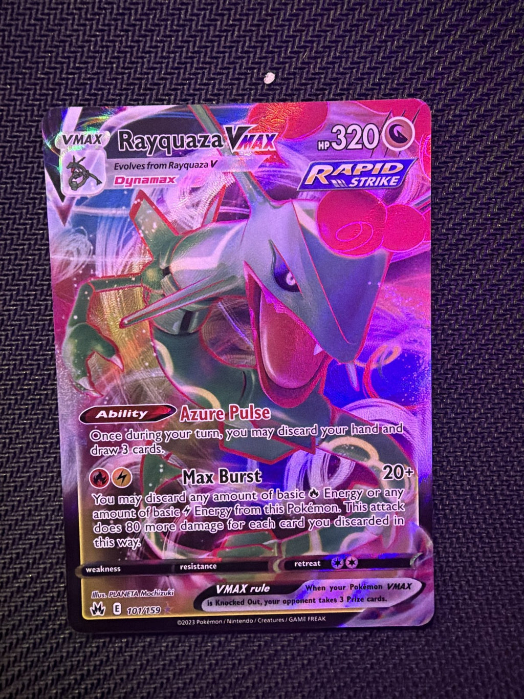 2023 Pokemon Crown Zenith Rayquaza VMAX 101/159