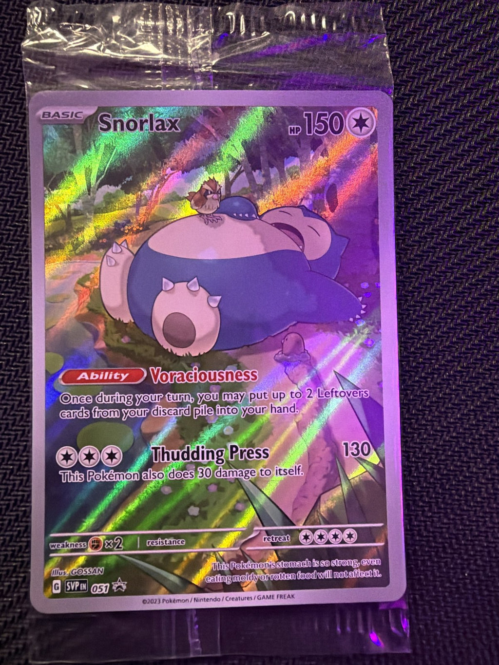 2023 Pokemon Scarlet & Violet Black Star Promo Snorlax SVP 051 - Sealed
