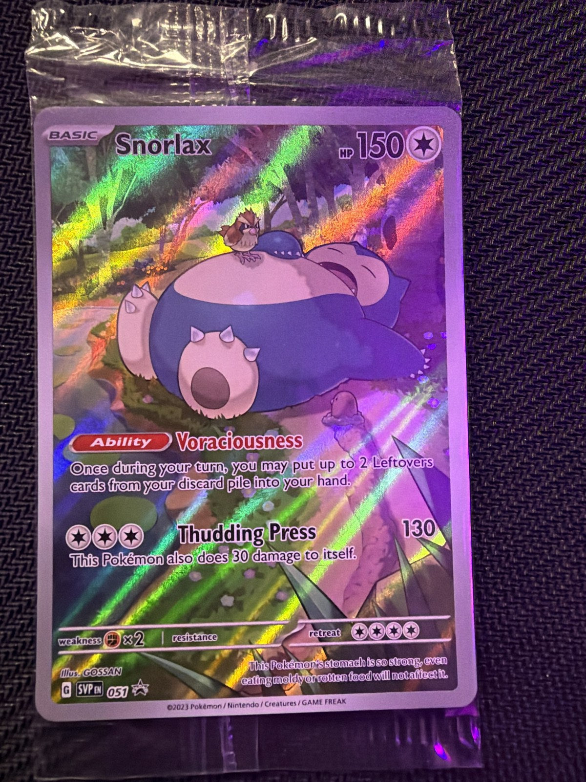 2023 Pokemon Scarlet & Violet Black Star Promo Snorlax SVP 051 - Sealed