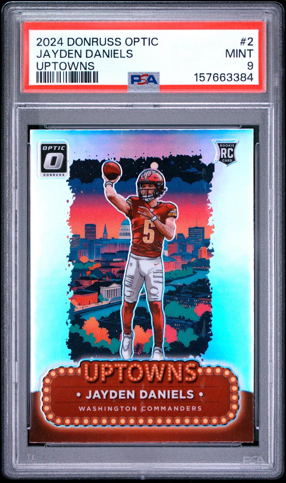2024 Panini Donruss Optic Uptowns #2 Jayden Daniels PSA 9