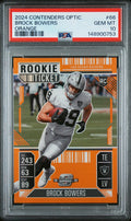 2024 Panini Contenders Optic #66 Brock Bowers Orange PSA 10