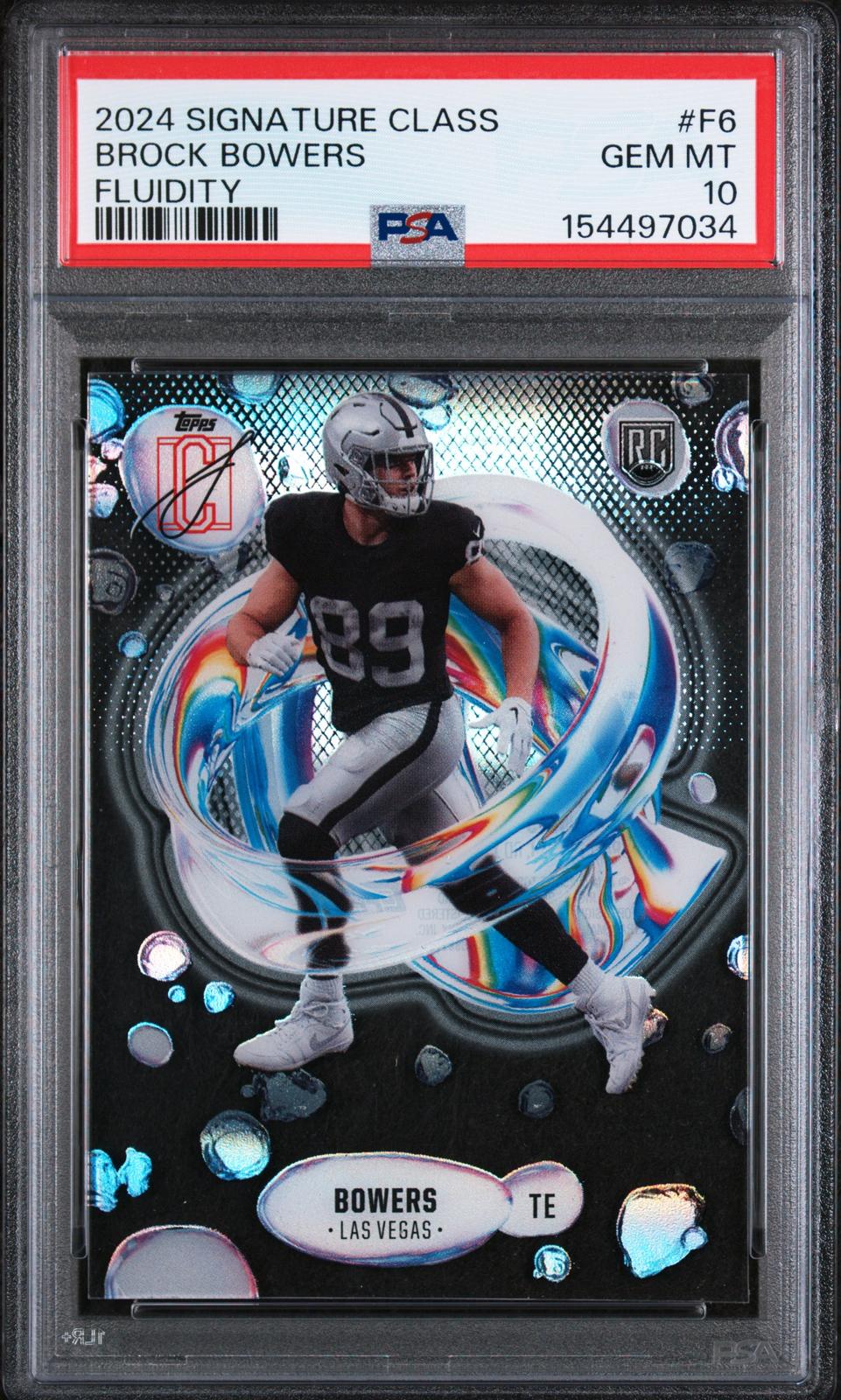 2024 Topps Signature Class Fluidity #F6 Brock Bowers PSA 10