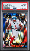 2024 Panini Select #220 Malik Nabers Red & Blue Shock PSA 10