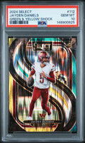 2024 Panini Select #112 Jayden Daniels Green & Yellow Shock PSA 10