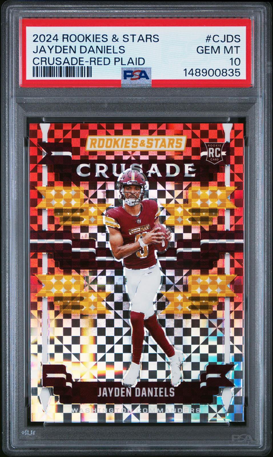 2024 Panini Rookies & Stars Crusade #CJDS Jayden Daniels Crusade-Red PSA 10