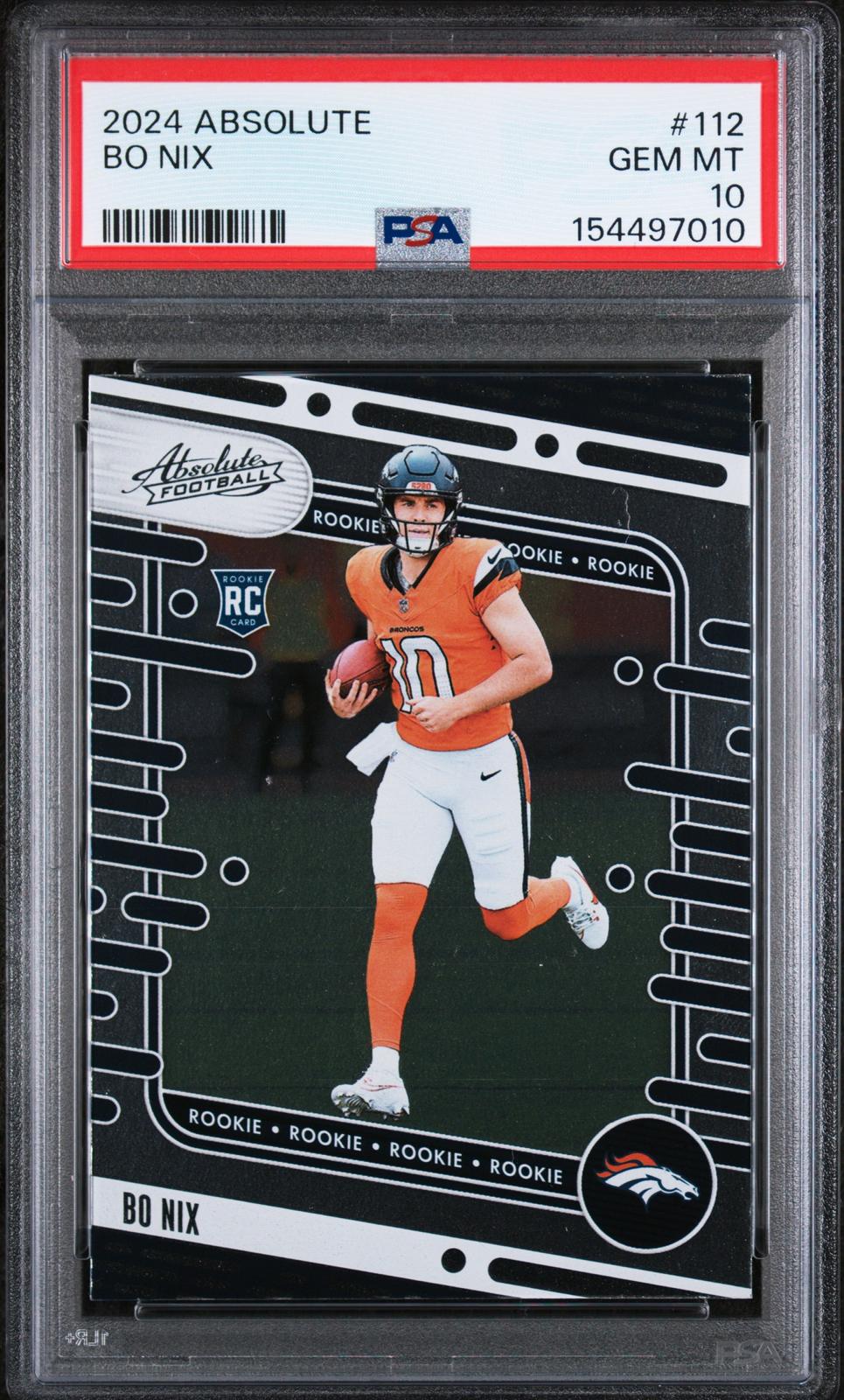 2024 Panini Absolute #112 Bo Nix PSA 10