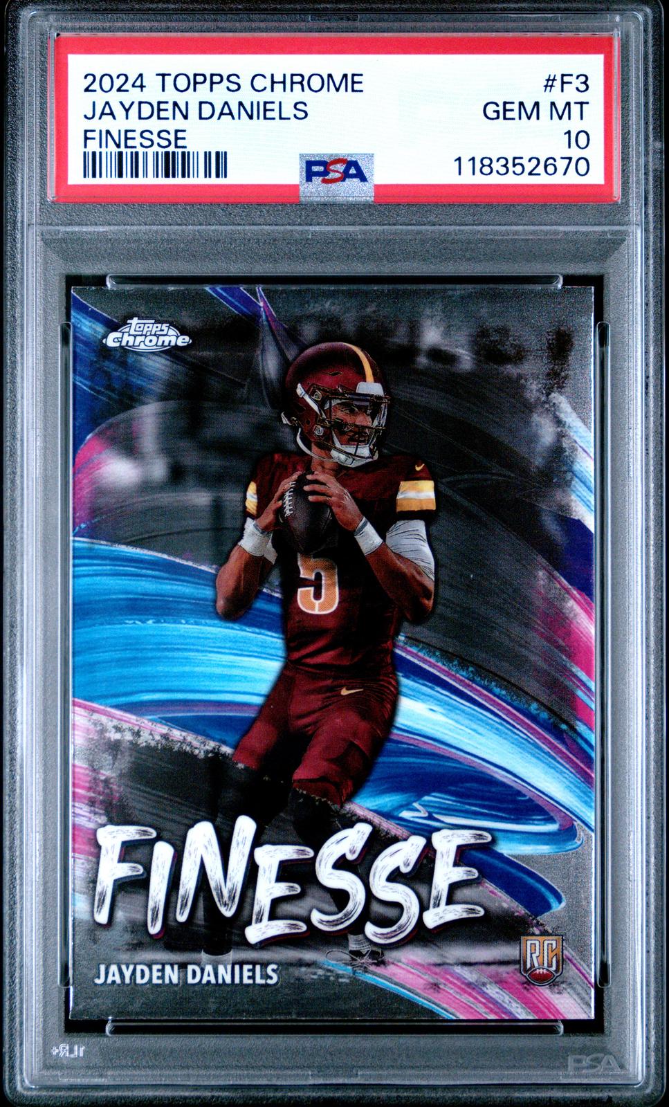 2024 Topps Chrome Finesse #F3 Jayden Daniels PSA 10