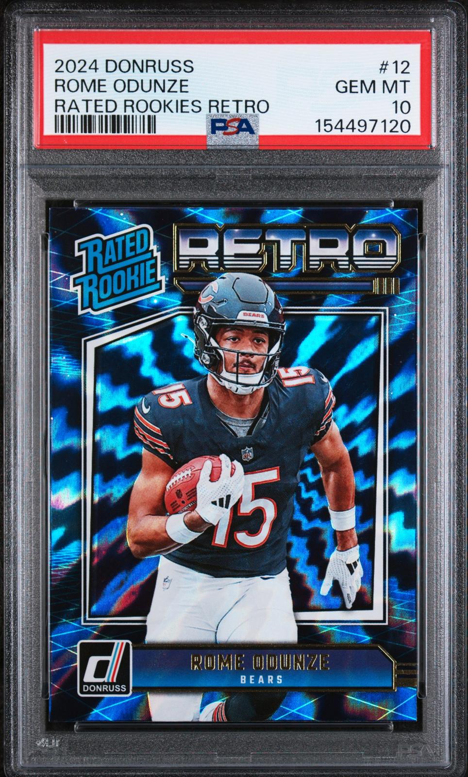 2024 Panini Donruss Rated Rookies Retro #12 Rome Odunze PSA 10