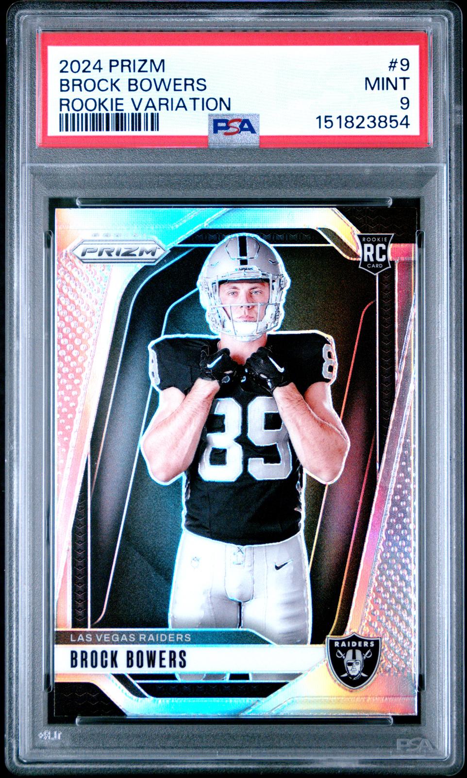 2024 Panini Prizm Rookie Variation #9 Brock Bowers Rookie Variation PSA 9