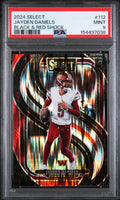 2024 Panini Select #112 Jayden Daniels Black & Red Shock PSA 9