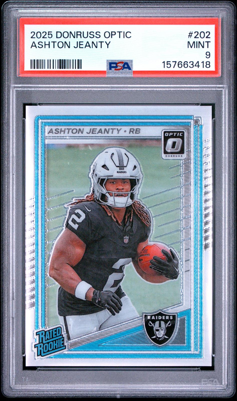 2025 Panini Donruss Optic #202 Ashton Jeanty PSA 9