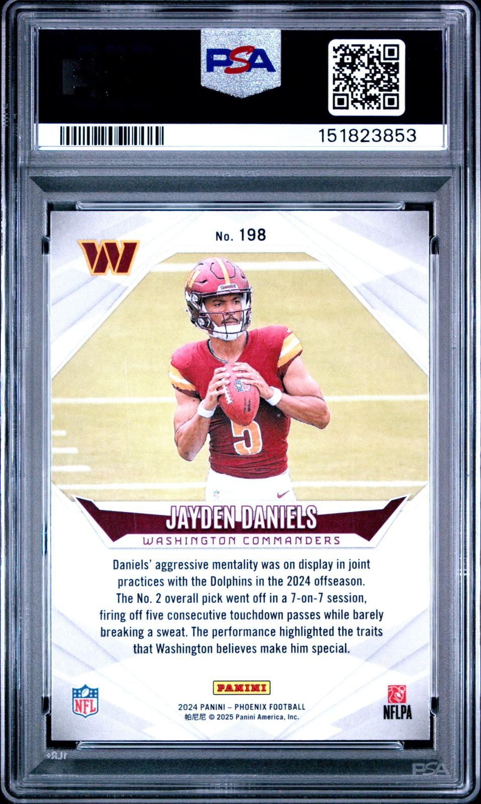 2024 Panini Phoenix #198 Jayden Daniels Hyper PSA 9