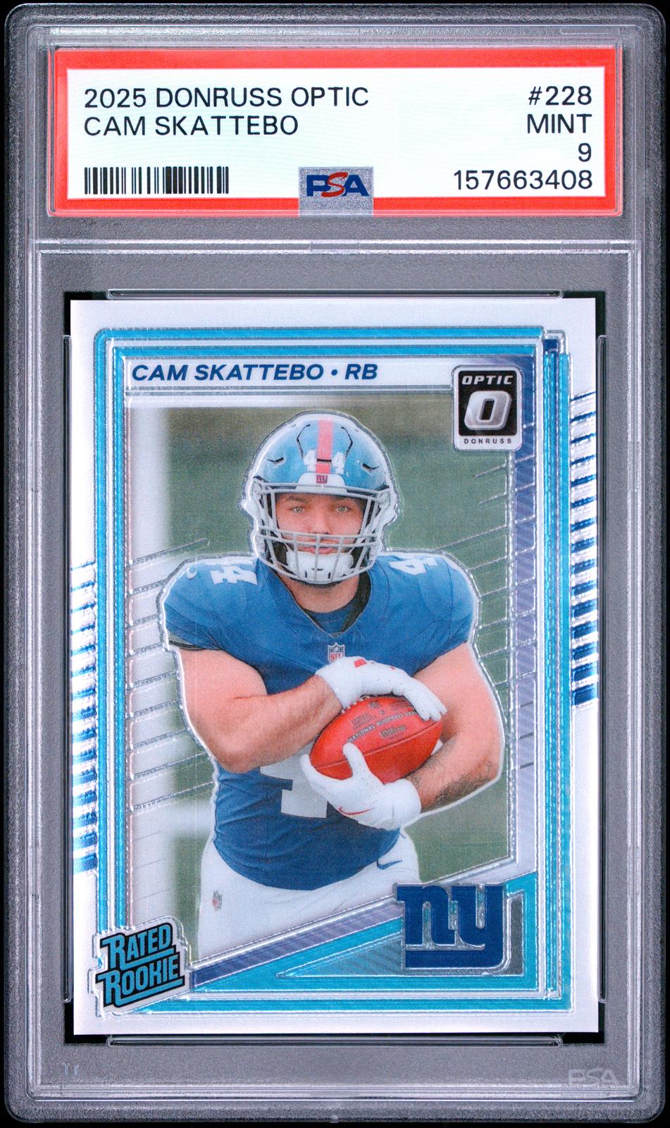 2025 Panini Donruss Optic #228 Cam Skattebo PSA 9