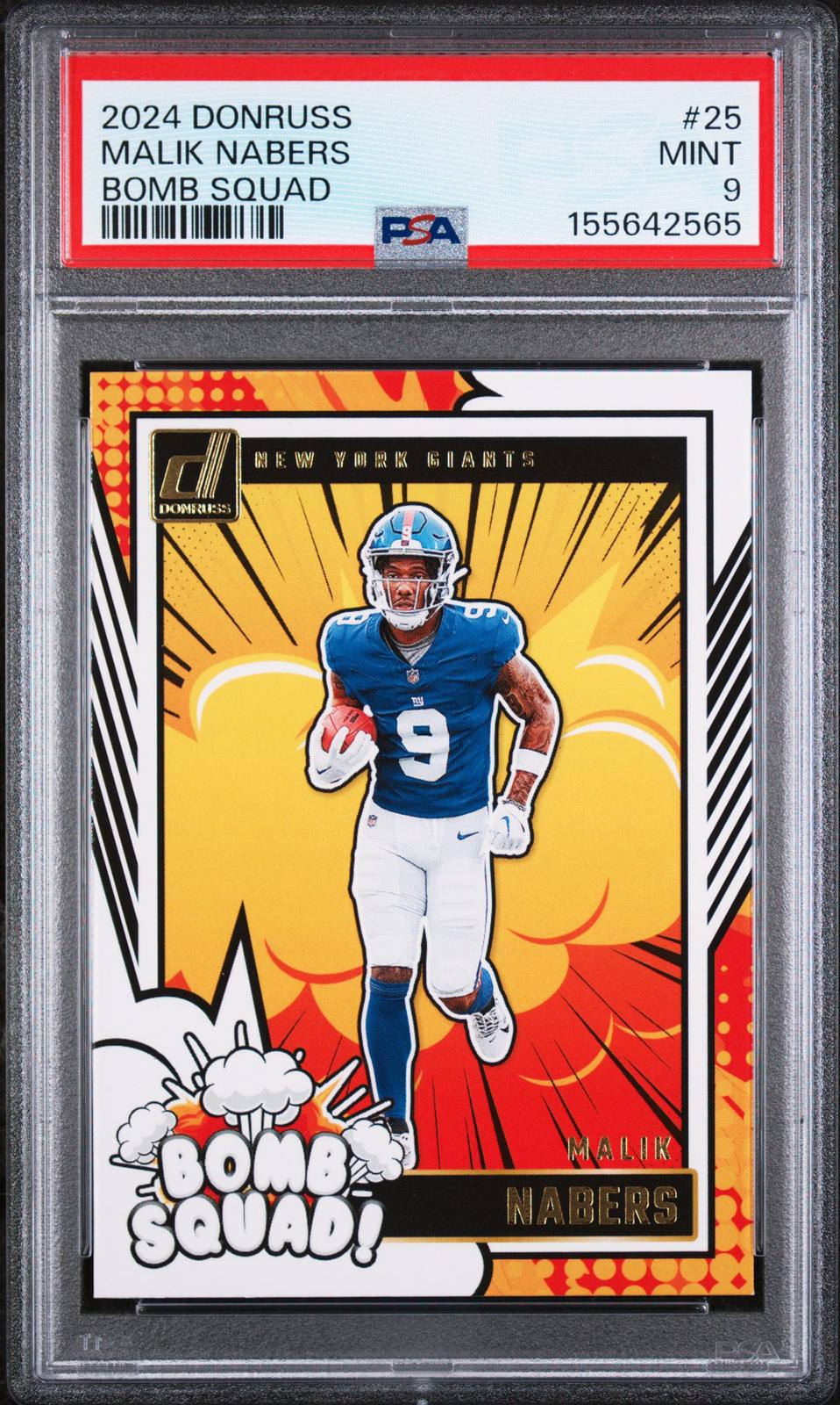 2024 Panini Donruss Bomb Squad #25 Malik Nabers PSA 9