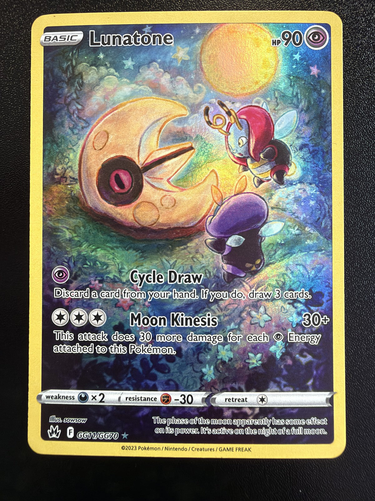 2023 Pokemon Crown Zenith Galarian Gallery Lunatone GG11/GG70