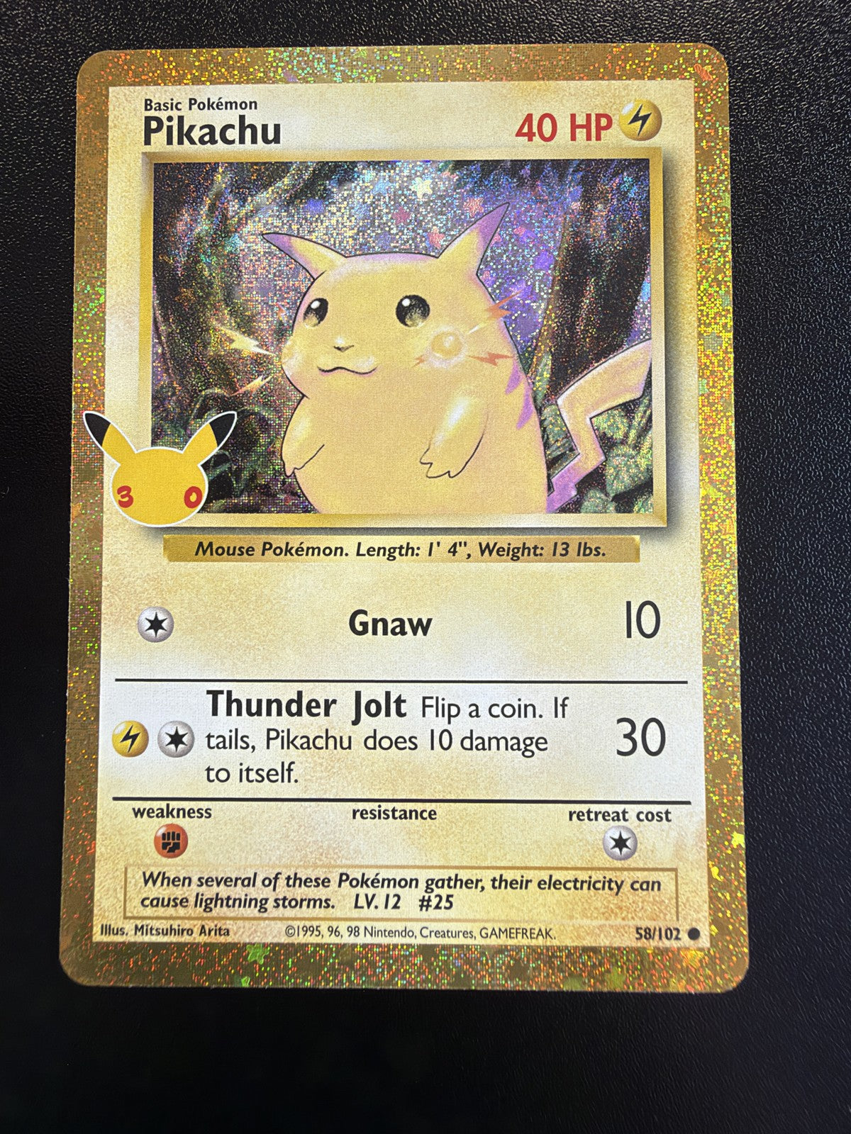 2026 Pokemon 30th Celebration Classic Collection Pikachu 58/102 Holo