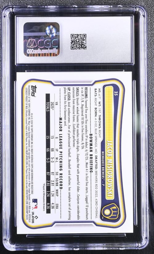 #35 Jacob Misiorowski CGC 9.5