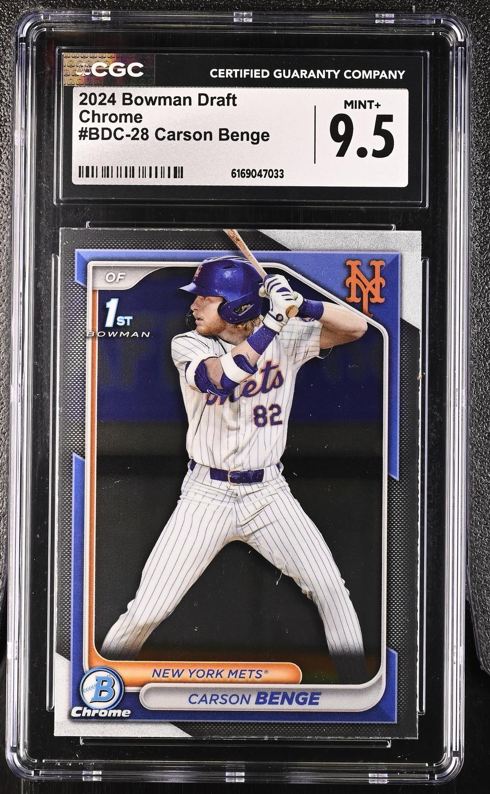 2024 Draft #BDC-28 Carson Benge Chrome CGC 9.5