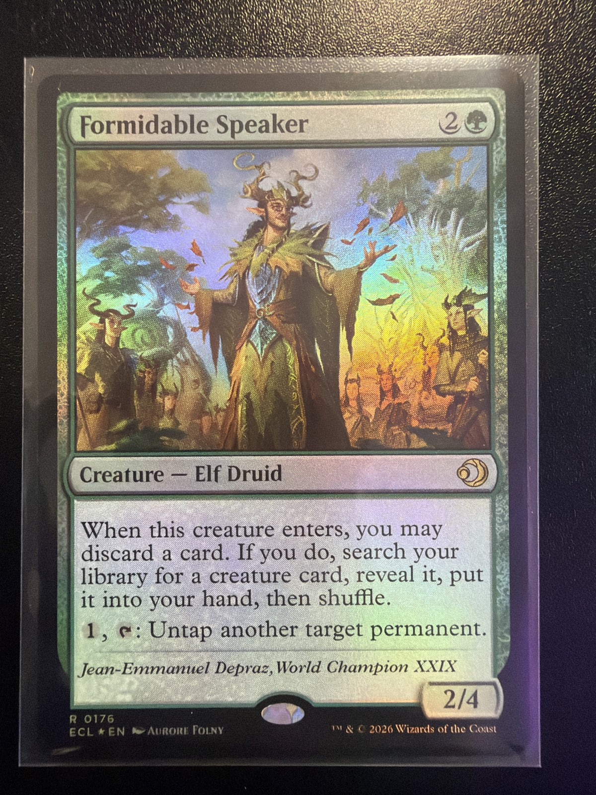 2026 Magic The Gathering Lorwyn Eclipsed Formidable Speaker #0176 Foil Rare